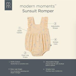 Modern Moments by Gerber Baby Girls' Sleeveless French Terry Romper